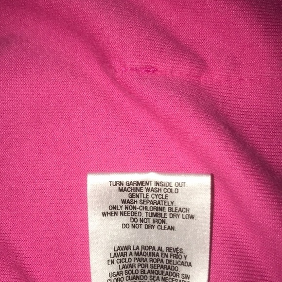 EVERLAST SPORT hot pink velour zip up hoodie bling trim at pockets size L - Picture 7 of 10